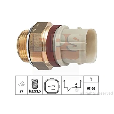 Image of 867959481 Temperature Switch, radiator fan EPS 1.850.197 M22x1,5 Made in Italy OE Equivalent VOLKSWAGEN: Golf 2, 3, 4, AUDI: A3 Hatchback