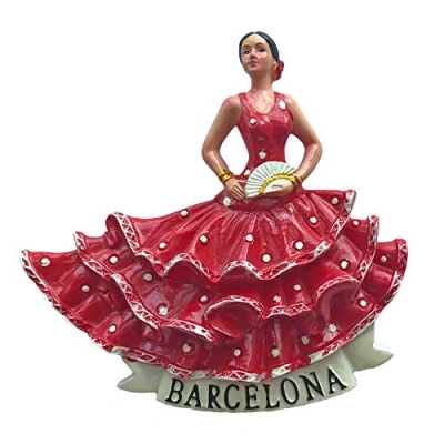 Image of 3D Flamenco dancer Barcelona Spain Refrigerator Magnet Travel Sticker Souvenirs,Resin Home &amp; Kitchen Decoration,Spain Fridge from China