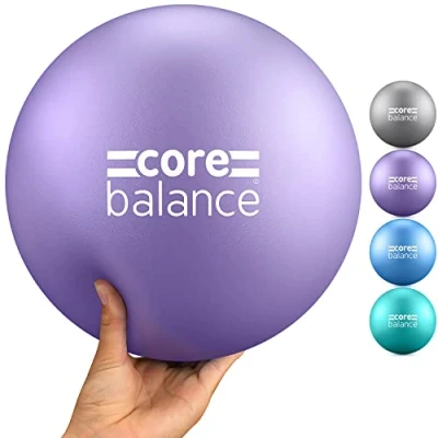 Image of Core Balance Soft Pilates Ball Anti Burst With Inflation Tube Small 23cm / 9 Inch