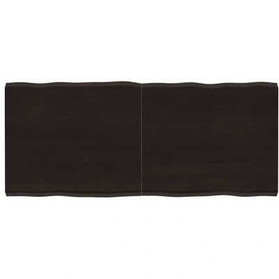 Image of vidaXL Table Top Dark Brown 140x60x(2 4) cm Treated Solid Wood Live Edge