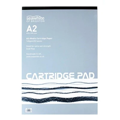 Image of Seawhite A2 Artists Cartridge Paper Pad 140gsm All Media Acid Free (50 Sheets)