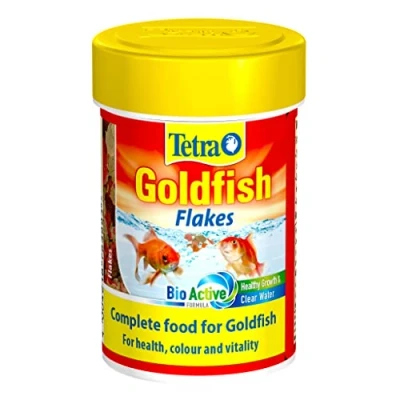 Image of Tetra goldfish Flakes flake fish food for all and other coldwater fish, 85ml