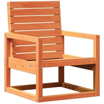 Image of vidaXL Garden Chair Wax Brown 57.5x63x76 cm Solid Wood Pine