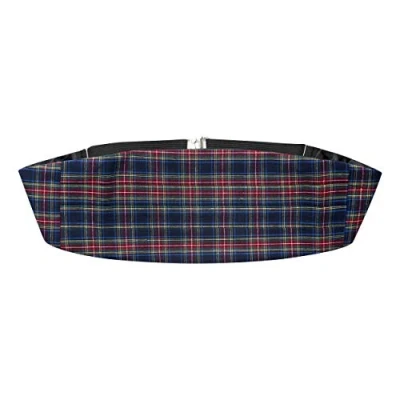 Image of King &amp; Priory Traditional Navy Blue Tartan Cummerbund, Scotland