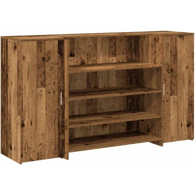Image of vidaXL Reception Desk Old Wood 180x50x103.5 cm Engineered
