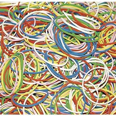 Image of Rubber Bands DONAU 500g Assorted Colours/Small Office Accessories/Type Standard/Material Rubber/Colour Colours/Dimensions (mm) Diameter: 60