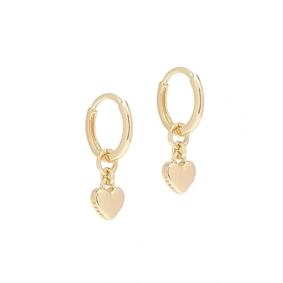 Image of Ted Baker Harrye Tiny Heart Huggie Hoop Earrings For Women (Gold)