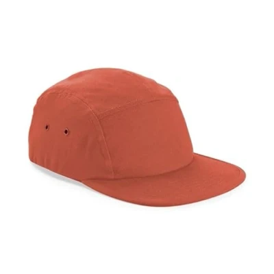 Image of COOZO B654 Mens Canvas 5 Panel Cap Terracotta One Size