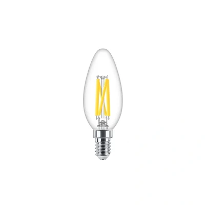 Image of PHILIPS LED Candle 3.4W (40W eq.) SES Clear Very Warm White 922 927 DimTone