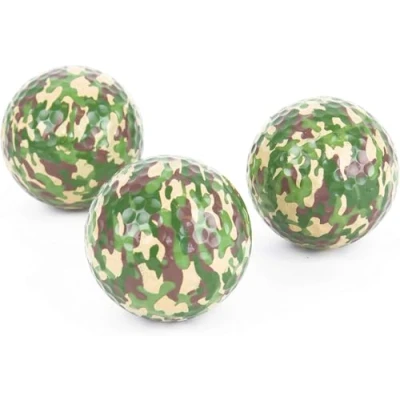 Image of Gift Republic Camo Golf Balls 3 pack Novelty for Golfers Camouflage Gofl Funny Golfing