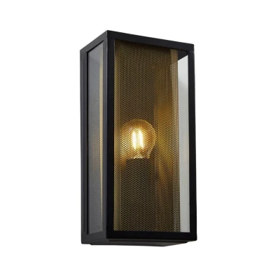 Image of Cuba Outdoor Wall Lantern Black IP44