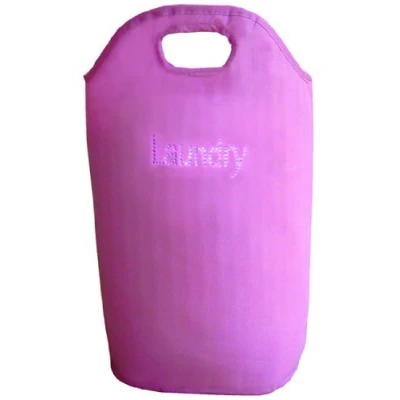 Image of Teenager&#039;s Glamourous Luxury Diamante Laundry Basket, Bag, Hamper, Baby Pink, 100% Polyester