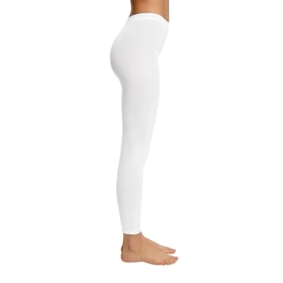 Image of ESPRIT Women&#039;s Cotton W LE Opaque Plain 1 Pair Leggings, White (White 2000), L