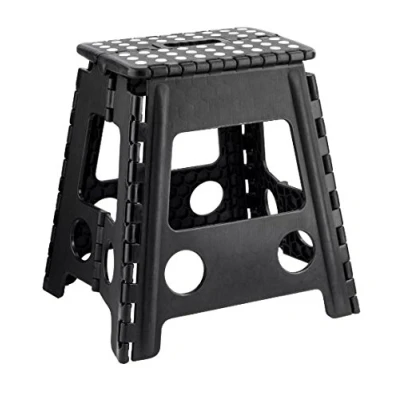 Image of Plastic Large Multi Purpose Folding Foldable Easy Storage Step Stool NEW (BLACK)