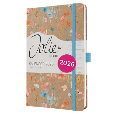 Image of Jolie Diary 2026 A5 Week to View Hardcover Blue Floral