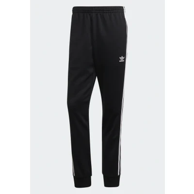 Image of adidas Men&#039;s Sst Tp Blue Sport Trousers, Black/White, S UK