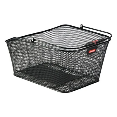 Image of KLICKfix Unisex Adult Rear Wheel Basket 2128051310 Basket, Black, 40 x 20 30 cm