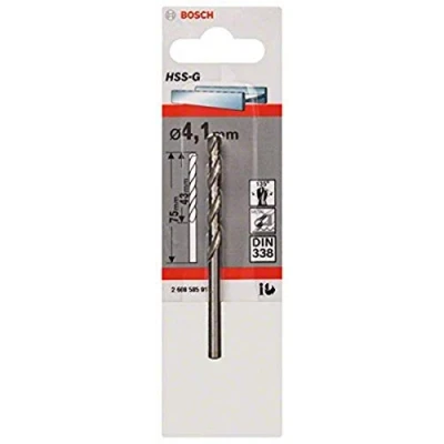 Image of Bosch Professional 1x Metal Drill bits HSS G DIN 338 (for metal, Ø 4.1 x 43 75 mm, Accessory Driver)