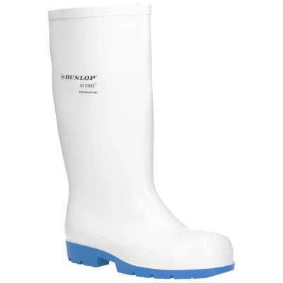 Image of DUNLOP Acifort Classic+ Safety Wellington Boot Unisex, Waterproof and Slip Resistant, Lightweight Work Wellies for Food Industry, White EU34, UK2