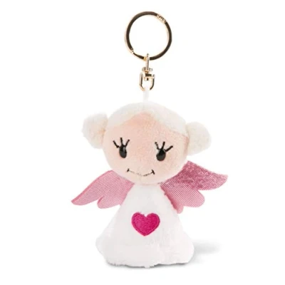 Image of NICI 47070 Key Ring Guardian Angel Good Luck with Heart 9cm, White/Red, Standard Size