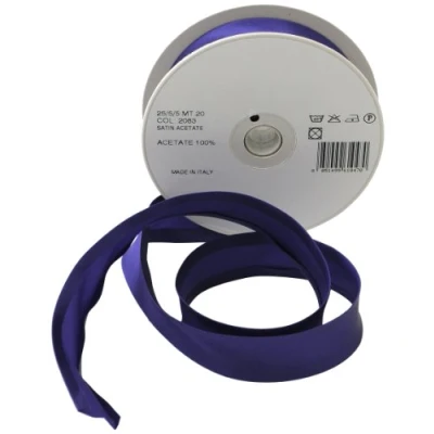 Image of Inastri Acetate Satin Bias Binding 25/5/5mm Colour Purple 2083