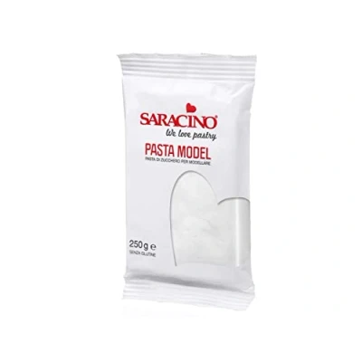 Image of Saracino Sugar Paste Model White Modelling 250 G Gluten Free Made in Italy