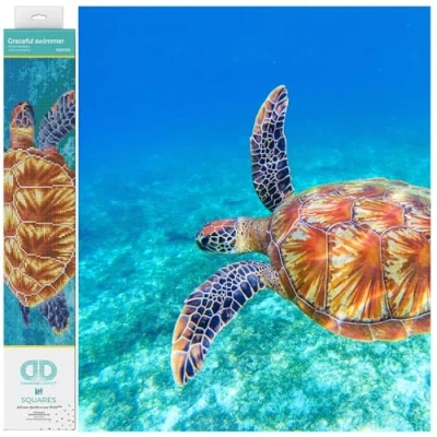 Image of DIAMOND DOTZ DQ10 Intermediate Kit, Graceful Swimmer, 52 x 37cm