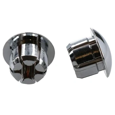 Image of Handlebar Tube Plastic End Plug Chrome 19mm Push Bung Bar Caps Bike Cycle
