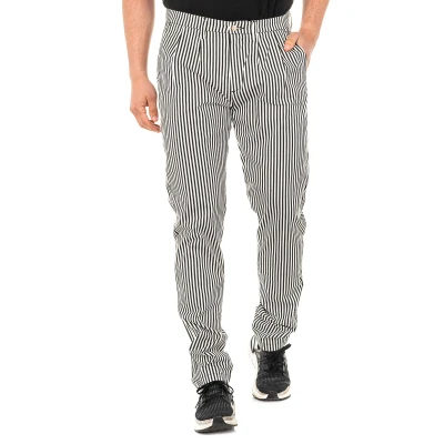 Image of La Martina LMT007 Mens Chinese cut pants Black/White Cotton Size 30 (Waist)