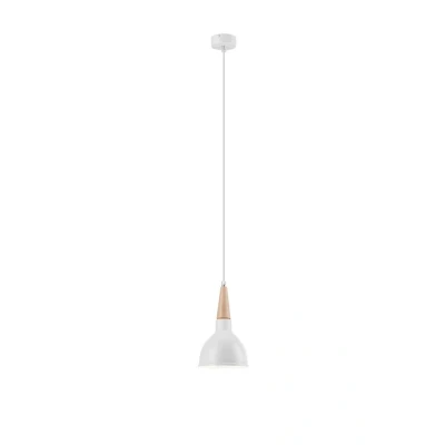 Image of Francesca Dome Pendant Ceiling Lights White, 1x E27
