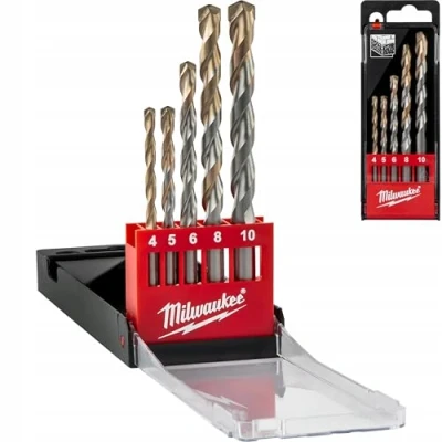 Image of Milwaukee Concrete Drill Bit Set 1 With Round Shank x5 Pcs