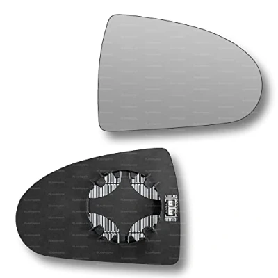 Image of Less4spares Replacement Wing Mirror Glass Right Compatible with Mitsubishi Colt 2004 2012 CLIP ON Driver Off side Heated Convex