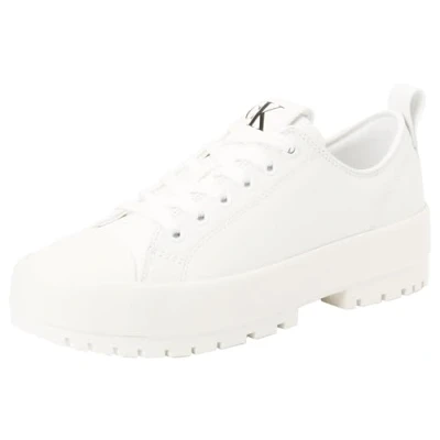 Image of Calvin Klein Jeans Lugged Hybrid Trainers, Women&#039;s, Size: 6.5, Bright white Leather