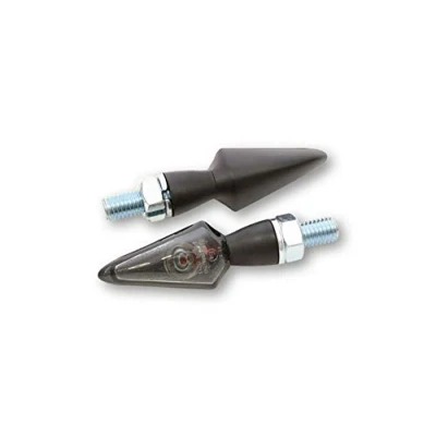 Image of LED indicator STREAM, black, smoke lens, pair