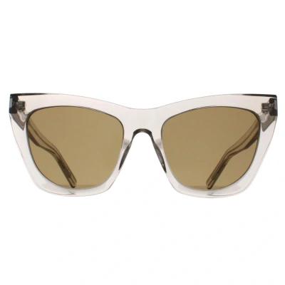 Image of Sunglasses Saint laurent Sl 214 kate col. 032 Donna Cat eye Beige