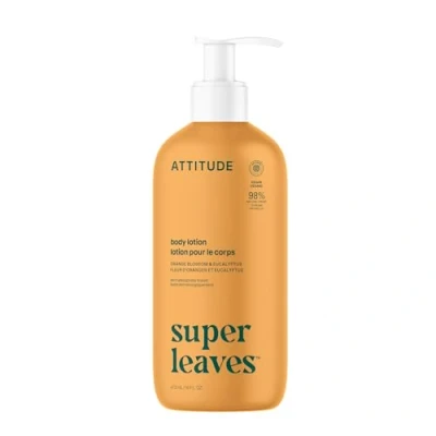 Image of ATTITUDE Body Lotion, EWG Verified Moisturizer, Vegan Skin Care Products, Non Greasy, Hydrating for Dry Skin, Orange Leaves, 473 mL