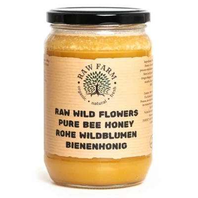 Image of 900 g Pure RAW Wildflowers Honey Unfiltered, Unheated, Unpasteurized, Straight from FARM own bee hives.