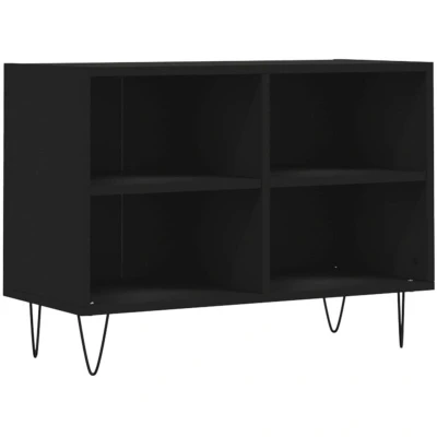 Image of vidaXL TV Cabinet Black 69.5x30x50 cm Engineered Wood