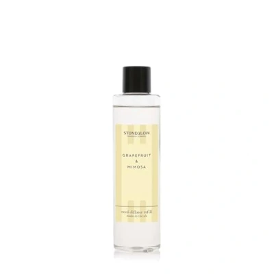 Image of Stoneglow Modern Classics Collection Grapefruit &amp; Mimosa 210ml Scented Reed Diffuser Refill (Glass Bottle)