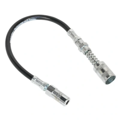 Image of Sealey Rubber Delivery Hose with 4 Jaw Connector Flexible 300mm Quick Release Coupling
