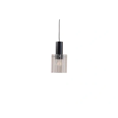 Image of Lucande pendant light Eirian, Ø 18 cm, black, glass, E27
