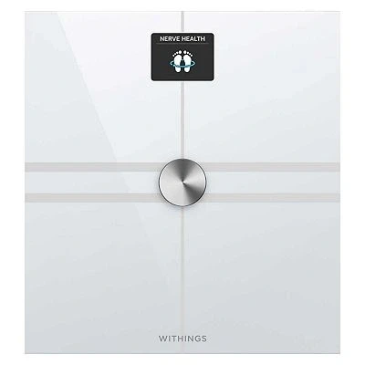 Image of WITHINGS Body Comp Scale for Weight and Complete Analysis, Wi Fi &amp; Bluetooth with Color Screen, Digital Accurate Visceral Fat, Heart Heath Compatible Apple Health
