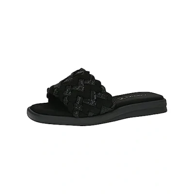 Image of CAPRICE Women&#039;s 9 27105 20 Flat Mules, Black (Black Suede), 4 UK