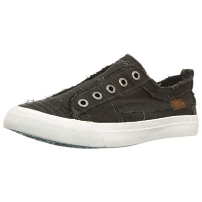 Image of Blowfish Malibu Women&#039;s Play Sneaker, Black Smoked Canvas, 5 UK
