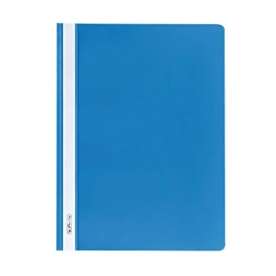 Image of Herlitz 975433 File Folder a4 Polypropylene with Transparent Front Cover Red (Pack of 10) Light Blue