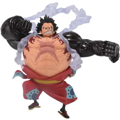 Image of Banpresto One Piece 13cm Monkey D. Luffy Gear4 King of Artist Figures, Multi Colour