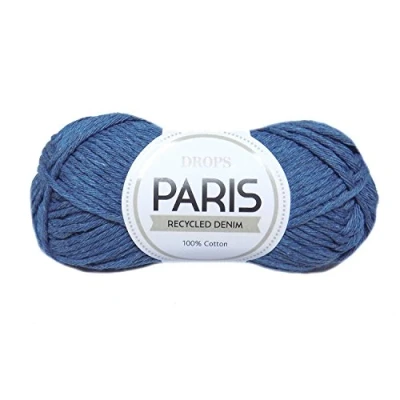Image of Drops Paris Recycled Denim Cotton Yarn 102 Spray Blue
