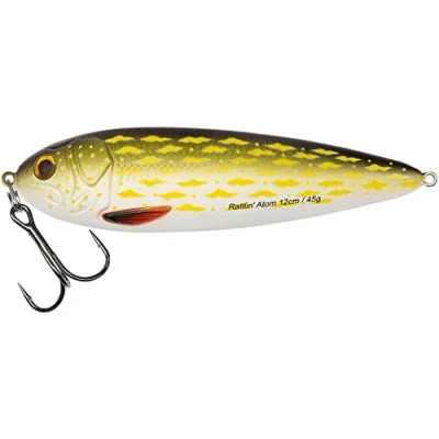 Image of Abu Garcia Rattlin&#039; Atom Hard Bait Fishing Lure Extra Loud Rattle &amp; Sharp Treble Hook