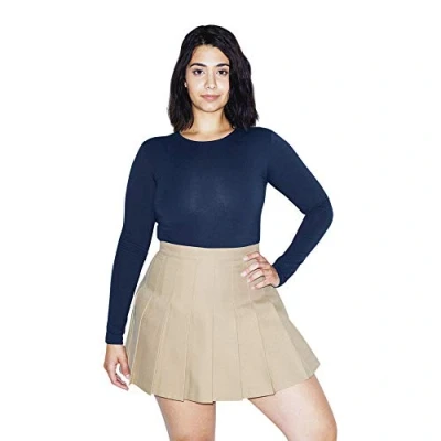 Image of American Apparel Women&#039;s Gabardine Tennis Skirt, Khaki, Medium