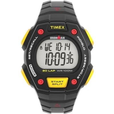 Image of Timex Men&#039;s Ironman Classic 30 41mm Watch, Black Resin Strap Digital Dial Case